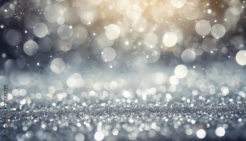bokeh winter background glitter vintage lights background silver and white