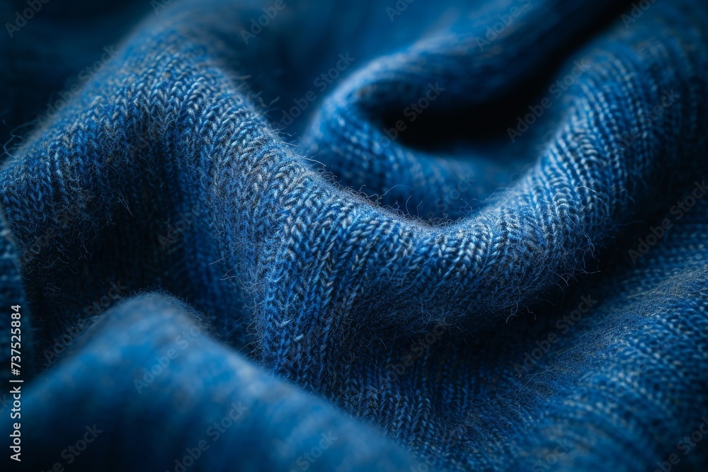 Cashmere Textile Classic Blue Trend Color 2020 in a close up view Cashmere Textile Classic Blue Trend Color 2020 in a close up view