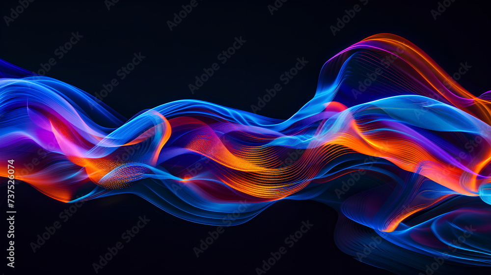 Abstract digital wave tech Abstract digital wave tech