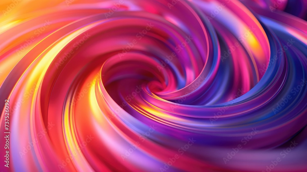 Obraz premium Neon Colors Swirling Flow