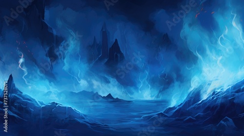 Arctic Blue fire background