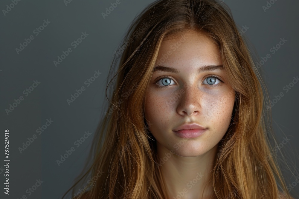 Composite image of ID photo or passport photo face Composite image of ID photo or passport photo face