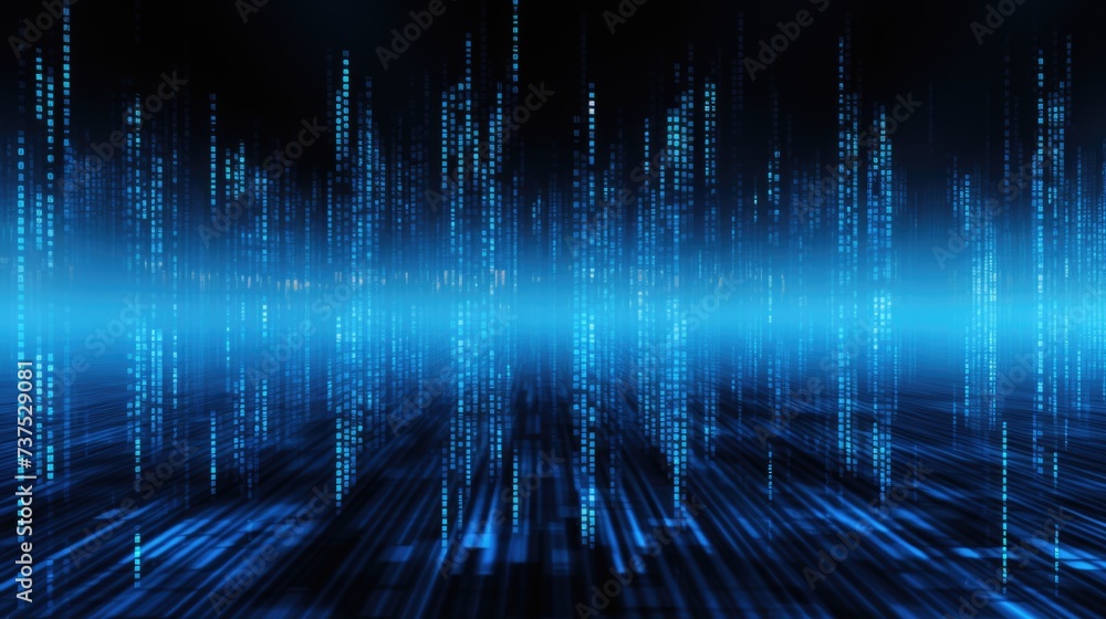 Background binary code is in arctic blue color. Background binary code is in arctic blue color.