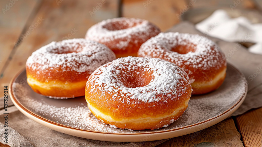 Berliner Pfannkuchen, German Doughnuts Photo Berliner Pfannkuchen, German Doughnuts Photo