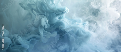 Light Blue Dense Smoke Abstract Background