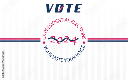 2024 us presidential election background, vector editable us election background template