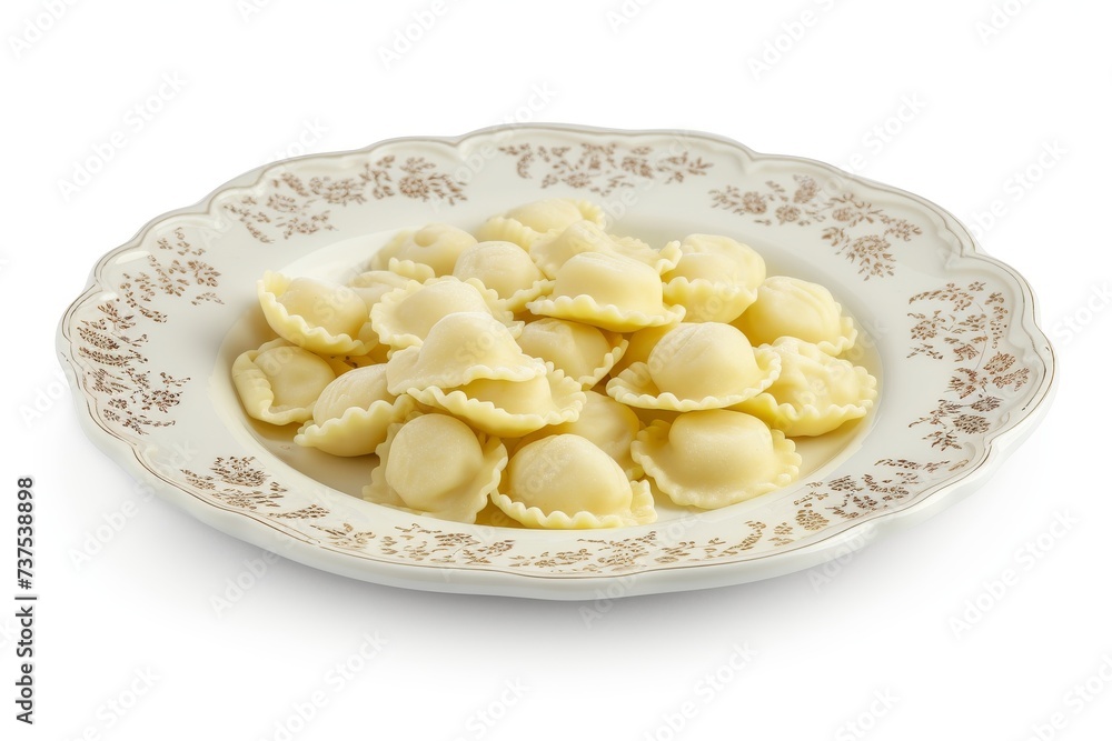 Delicious ravioli on a white plate Delicious ravioli on a white plate