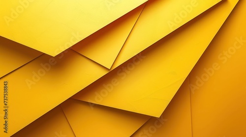 a group of yellow sheets of paper stacked on top of each other on a yellow surface with a red object in the middle of the middle of the photo. © Shanti