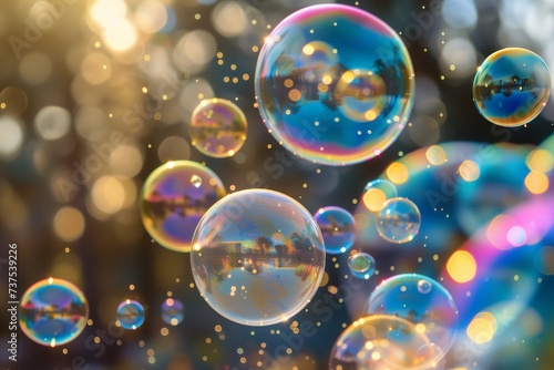 defocused background with bubbles