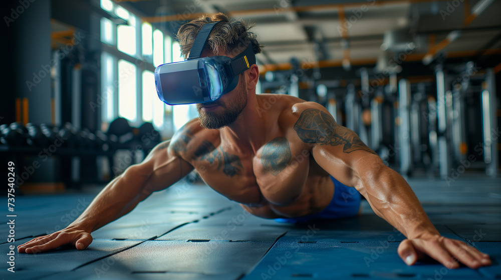 Workout Mask Vr Athlete in VR glasses pushes fitness boundaries with virtual training ...