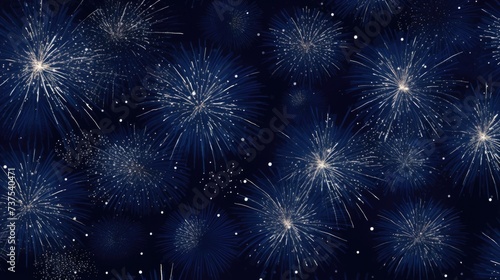  Background of fireworks in Navy Blue color.