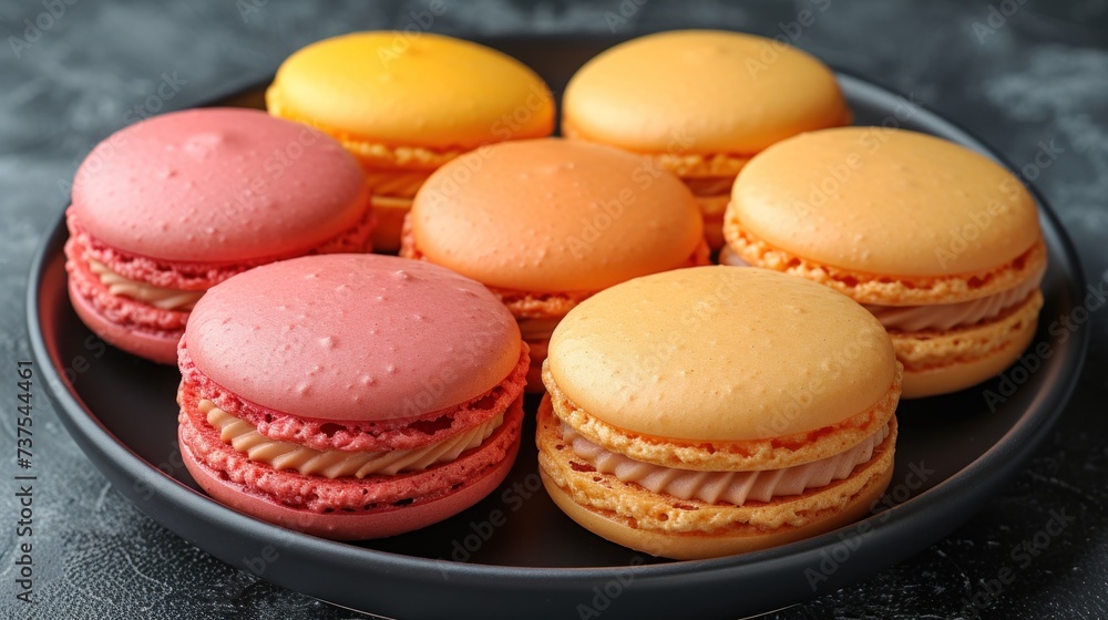 a plate of macaroons