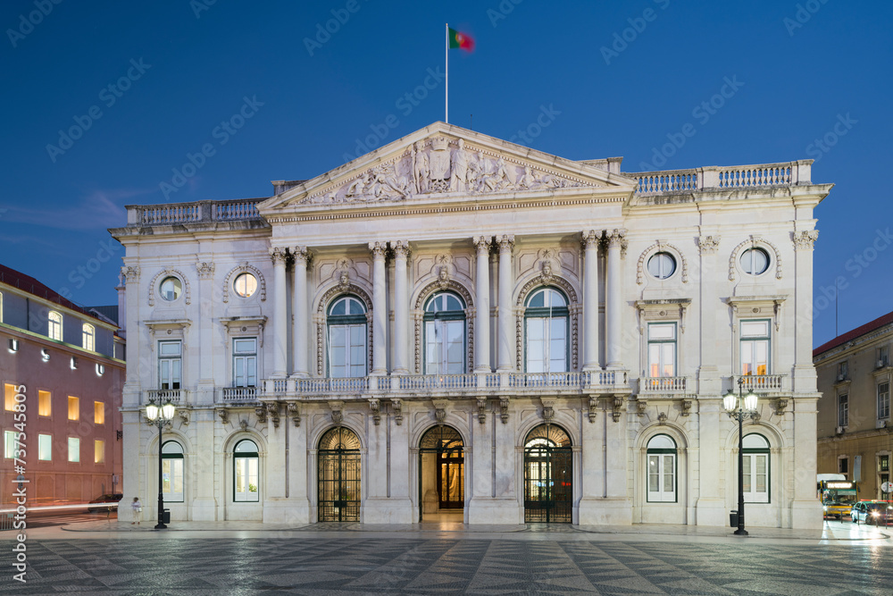 Fototapeta premium Rathaus, Praca do Municipio, Câmara Municipal, Lissabon, Portugal