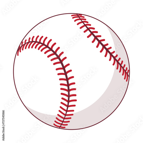 baseball ball - color vector silhouette symbol illustration, white background