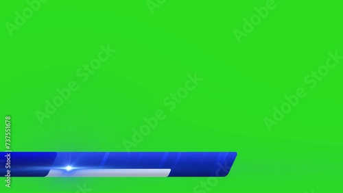 News lower third green screen animation
