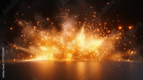 an image of a firework display in the night sky with a reflection in the water and a reflection of the sky in the water.