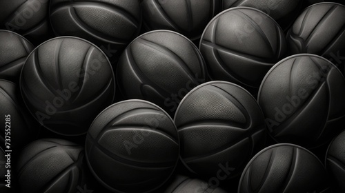 Background with basketballs in Charcoal color. © Various Backgrounds