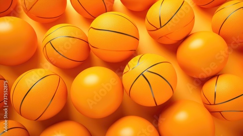 Background with basketballs in Orange color © Various Backgrounds