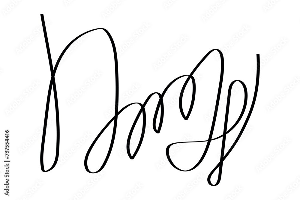 Fictitious handwritten signature. Autograph. Vector illustration Fictitious handwritten signature. Autograph. Vector illustration