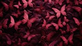 Background with butterflies in Garnet color