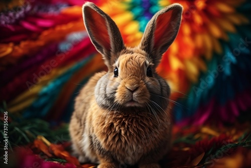 A mesmerizing beauty of vibrant rabbit.