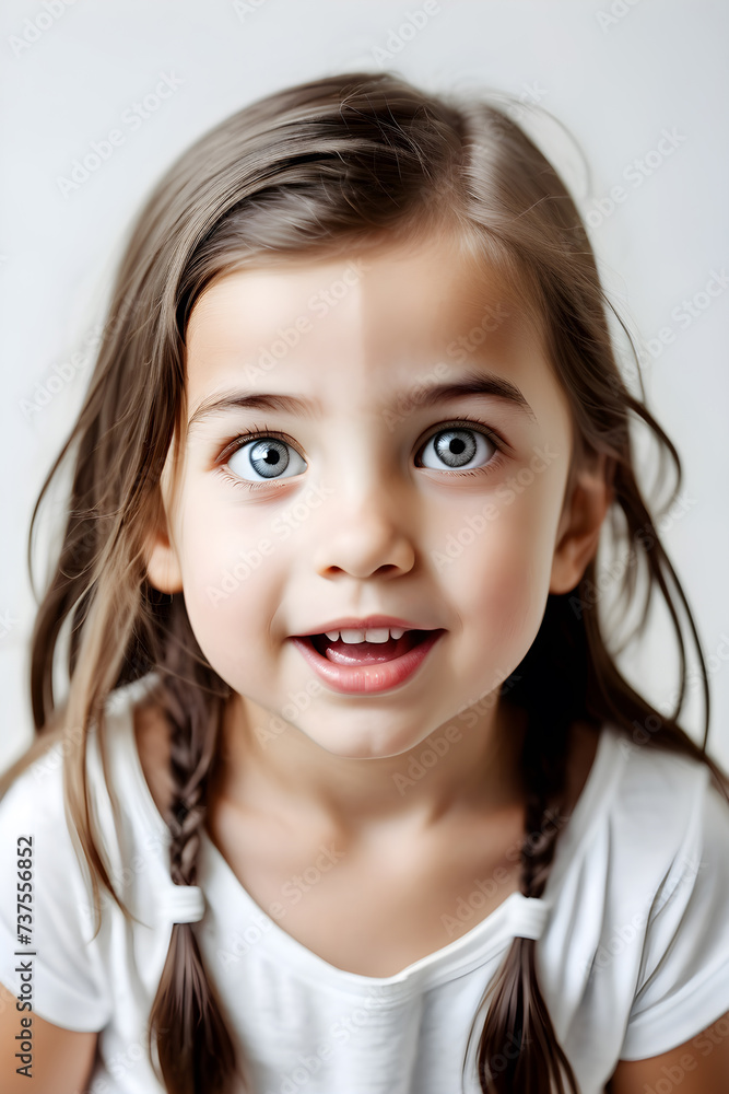 surprised girl with open mouth on white background surprised girl with open mouth on white background
