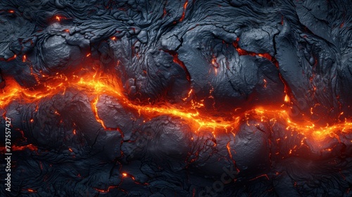 a close up of a lava texture with bright orange fire coming out of the top of the lava and the bottom of the lava.