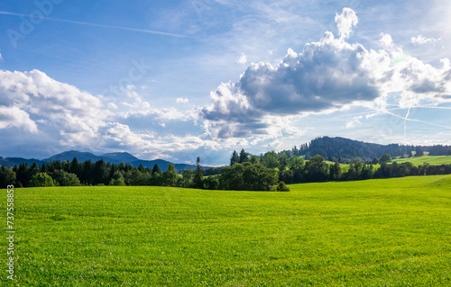 Green landscape in Allgovia, Germany