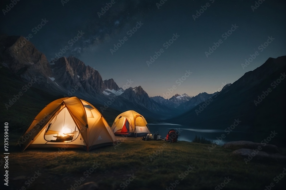 Beauty of camping under the stars. 