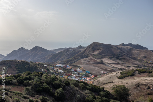 Anaga mountains in sunshine on Tenerife