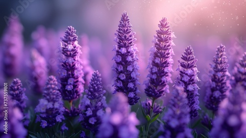 a close up of a bunch of flowers with a blurry background of the flowers in the foreground and the sky in the background.