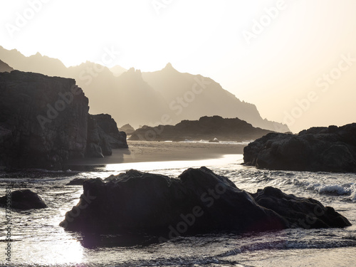 Beach Playa de Benijo on Tenerife