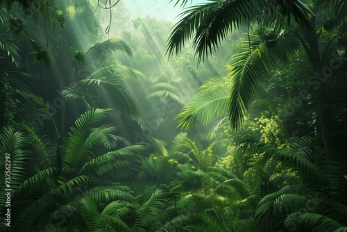 A Lush Green Forest With Abundant Trees