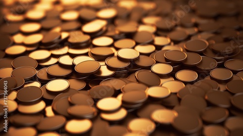 Background with coins is Umber color photo