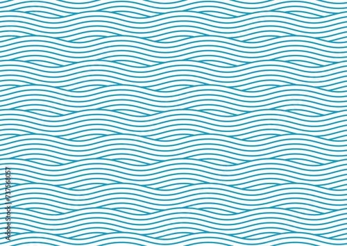 One-color seamless pattern with waves