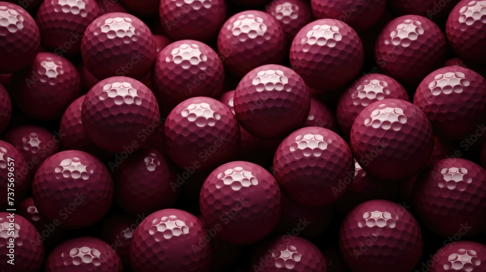  Background with golf balls in Maroon color.