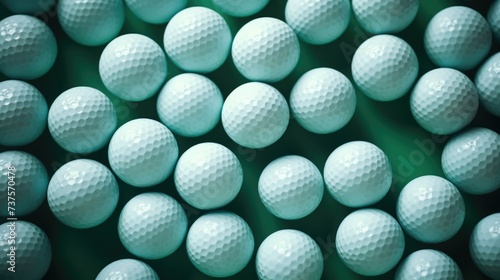  Background with golf balls in Sea Green color