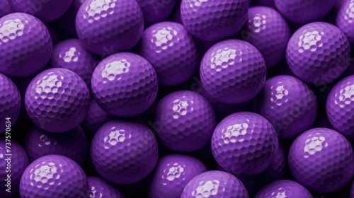 Background with golf balls in Violet color