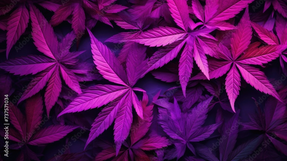 Background with Magenta marijuana leaves. Background with Magenta marijuana leaves.