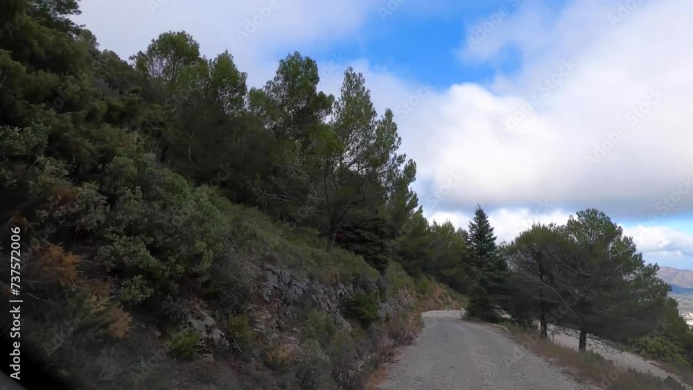 Road from Puerto Saucillo,Sierra de las Nieves national park, Andalusia, Spain. Time lapse series. Road from Puerto Saucillo,Sierra de las Nieves national park, Andalusia, Spain. Time lapse series.