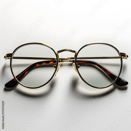 glasses on white background