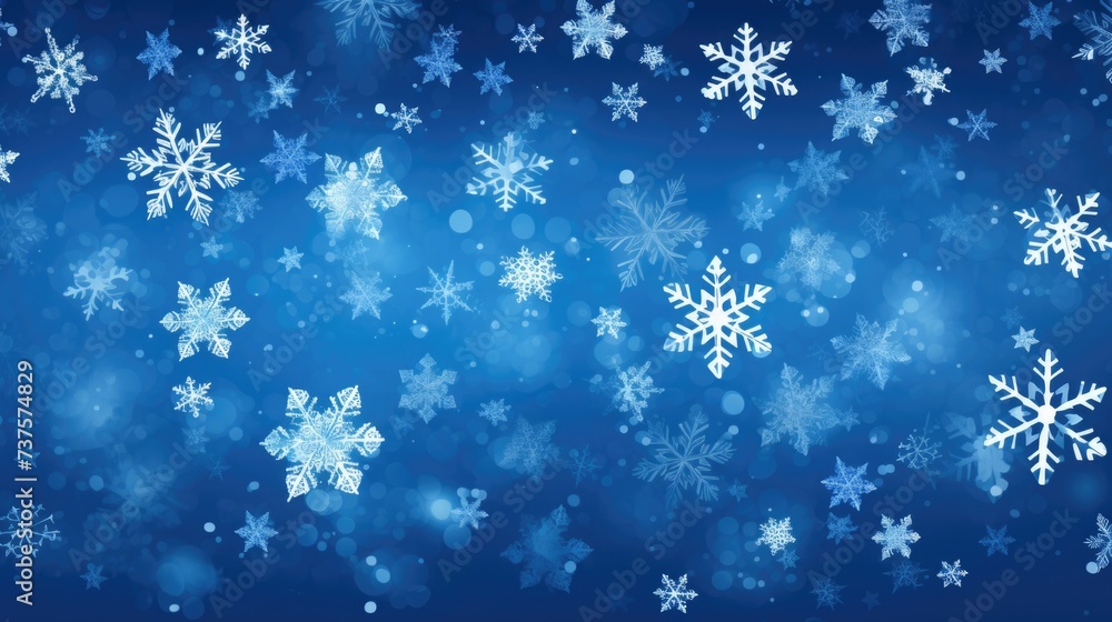 Background with snowflakes in Indigo color. Background with snowflakes in Indigo color.