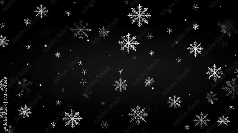 Background with snowflakes in Jet Black color. Background with snowflakes in Jet Black color.