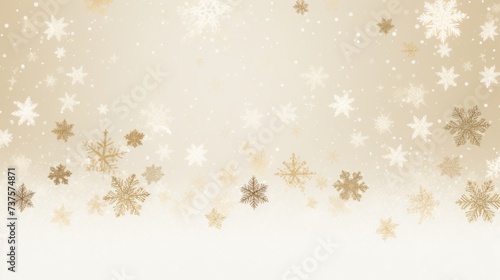 Background with snowflakes in Ivory color.