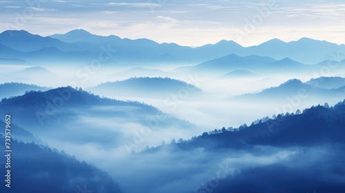 Blue color Fog Background.