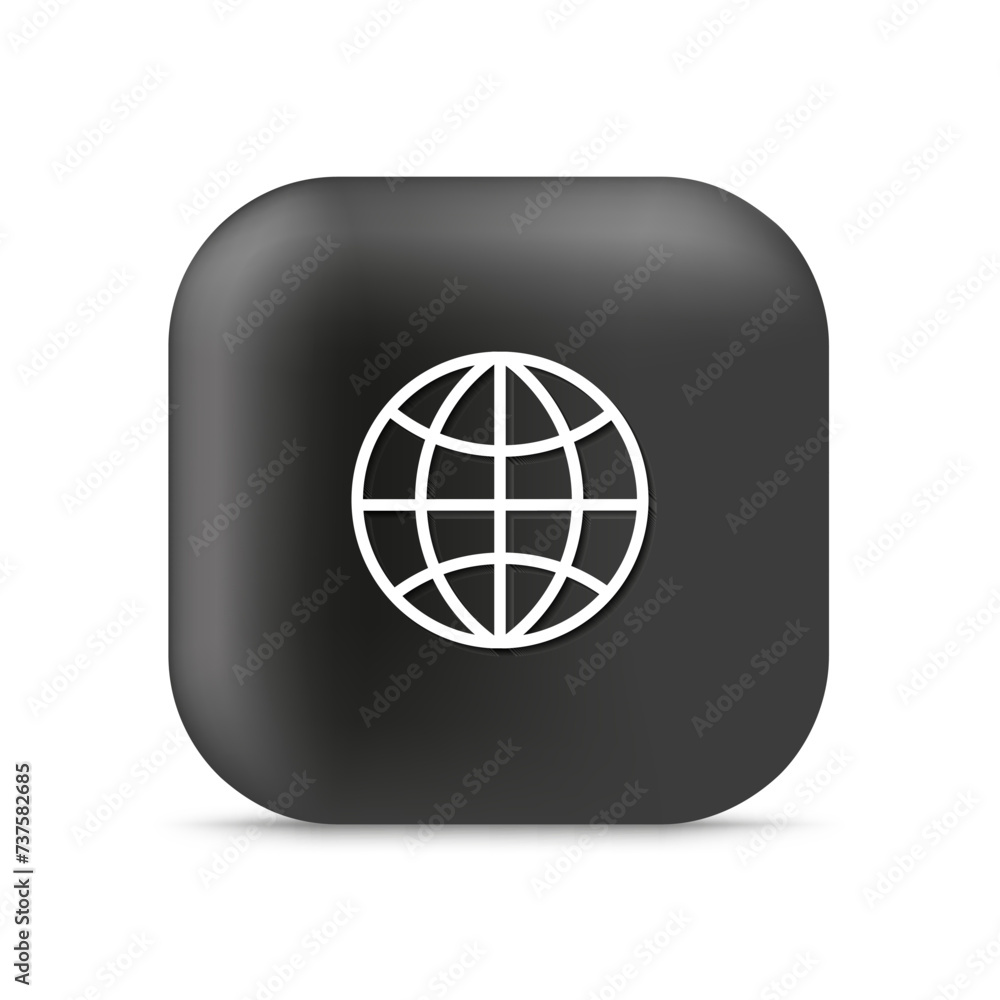 Social media web icon, square shape with rounded corners, highlight and shadow. Web.. Vector illustration. PNG Social media web icon, square shape with rounded corners, highlight and shadow. Web.. Vector illustration. PNG