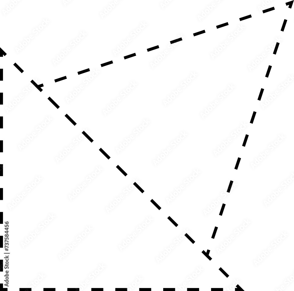 Set of triangle dashed line. Graphic elements Set of triangle dashed line. Graphic elements