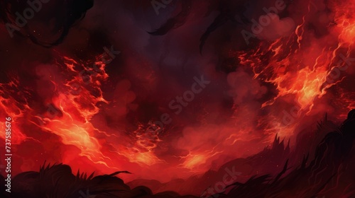 Crimson fire background.