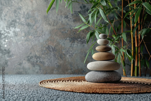 Fondo Zen relax con curvas suaves, centro de Yoga y Masajes Relajantes  photo