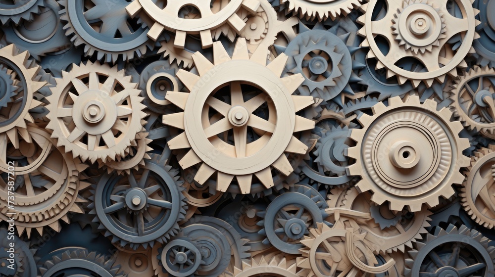 Gears Background in Arctic Ash color. Gears Background in Arctic Ash color.